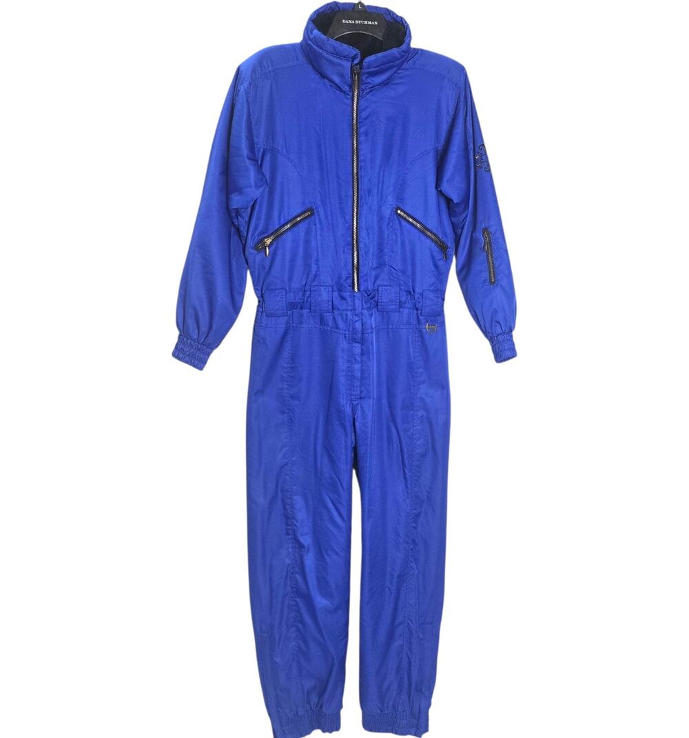 Rawik Outerwear Womens Small Ski Suit Blue Snowsuit Apres Ski Fleece Gorpcore